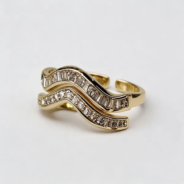 Gold_Stainless_Steel_Double_Wave_Stone_Adjustable_Ring_For_Women