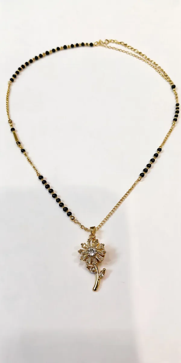 Gold_Stainless_Steel_Floral_Black_Beaded_Mangalsutra_Necklace_For_Women