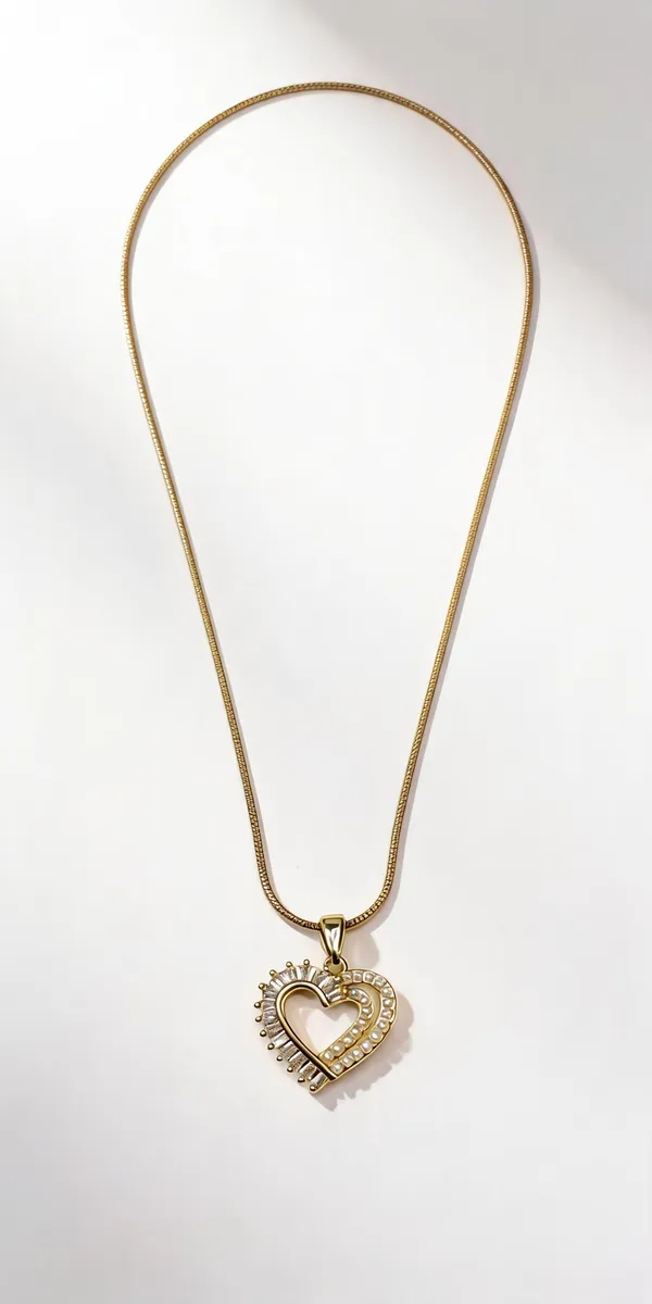 Gold_Stainless_Steel_Layered_Heart_Pendant_Necklace_For_Women