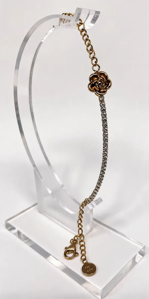 Gold_Anti_Tarnish_Rhinestone_Rose_Charm_Chain_Bracelet_For_Women