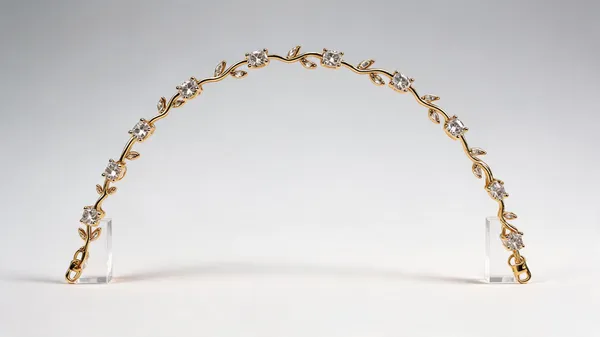 Gold_Anti_Tarnish_Crystal_Leaf_Link_Chain_Bracelet_For_Women