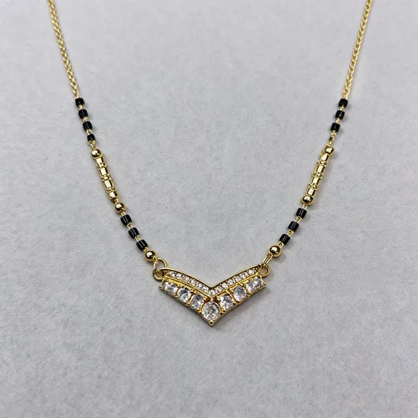 Gold_Stainless_Steel_V_Shape_Cz_Black_Beaded_Mangalsutra_Necklace_For_Women