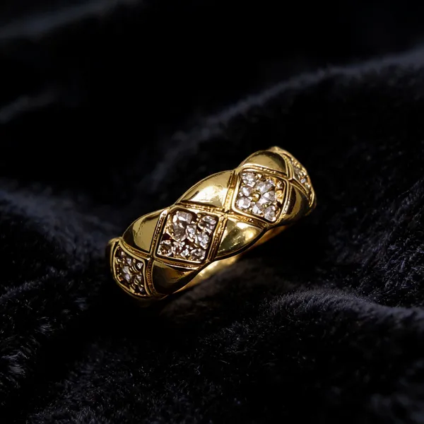 Gold_Anti_Tarnish_Lattice_Pattern_Adjustable_Ring_For_Women