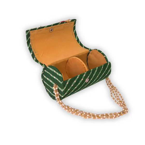 Green_Gold_Fabric_Pearl_Bangle_Storage_Box