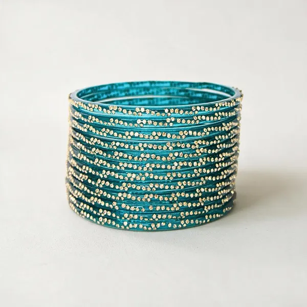 Blue_Glass_Sparkle_Bangles_For_Women