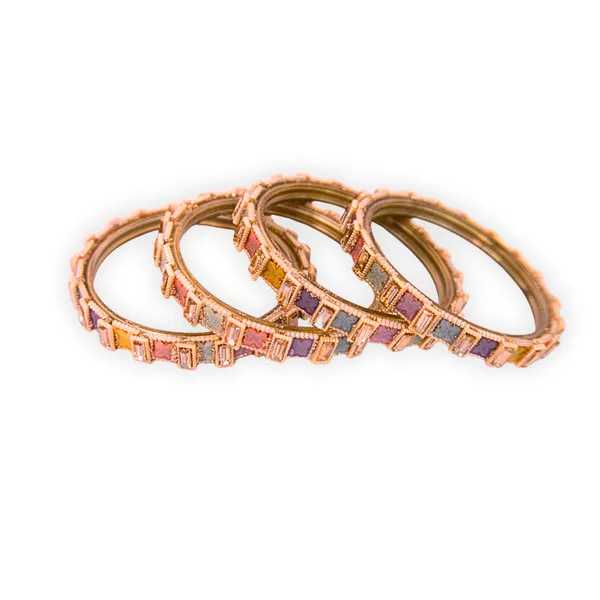 Pink_Gold_Alloy_Geometric_Kada_Set_For_Women