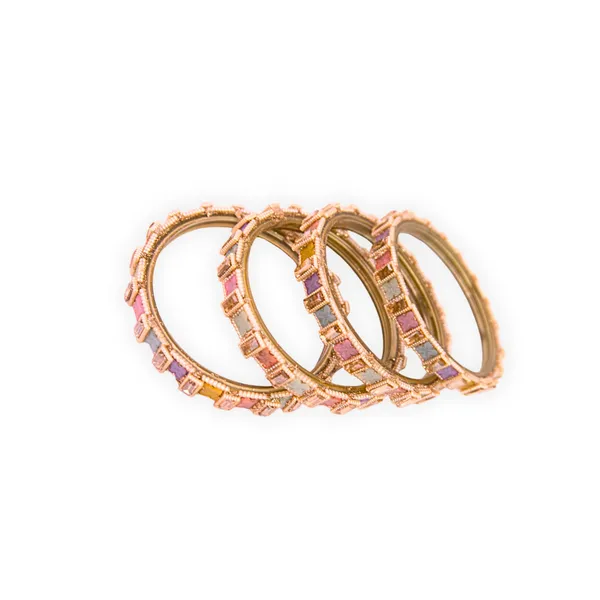 Pink_Gold_Alloy_Geometric_Kada_Set_For_Women