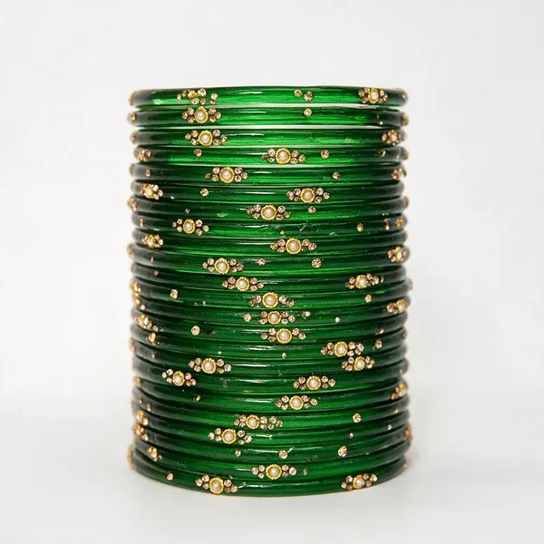 Green_Glass_Sparkle_Bangles_For_Women