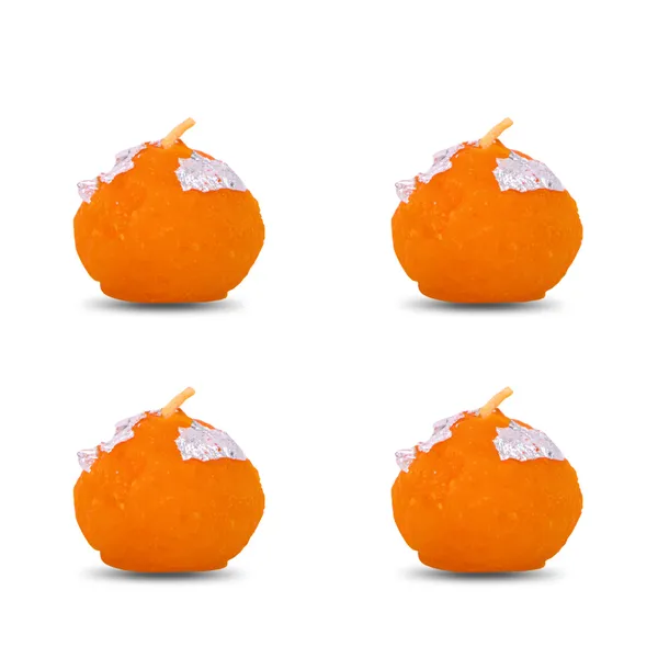Wax_Festive_Orange_Laddu_Unscented_Candle_Set_Of_4