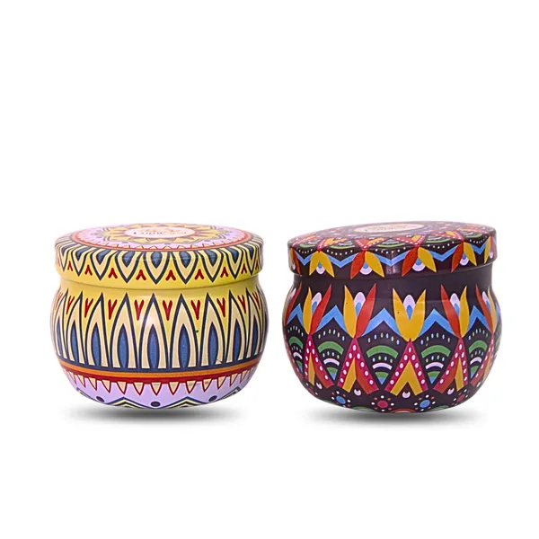 Wax_Rajasthani_Jasmine_Scented_Mandala_Metal_Tin_Candle_Set_Of_2