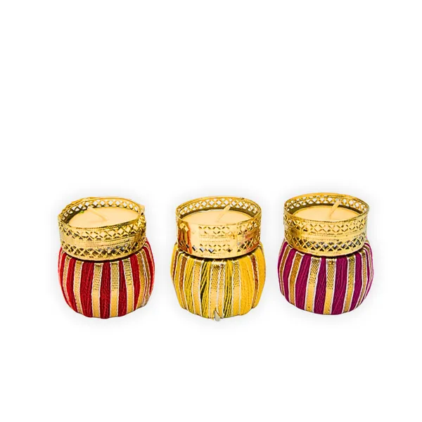 Thread_Metal_Festive_Multicolor_Zari_Tealight_Holder_Set_Of_3