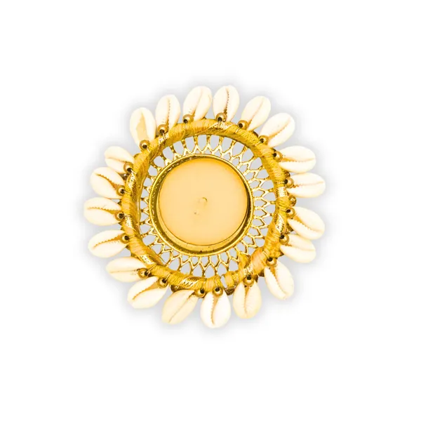 Shell_Pearl_Metal_Festive_Yellow_Decorative_Diya_Set_Of_3