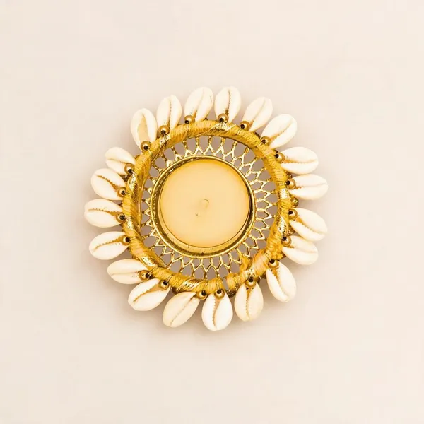 Shell_Pearl_Metal_Festive_Yellow_Decorative_Diya_Set_Of_3