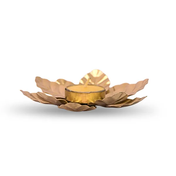 Metal_Festive_Floral_Rose_Gold_Diya_Set_Of_2