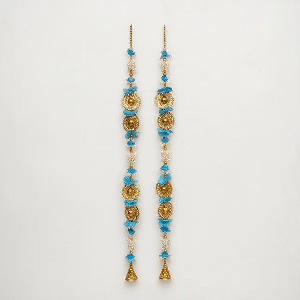 Beads_Metal_Festive_Blue_&_Gold_Door_Hanging_Latkan_Set_Of_2