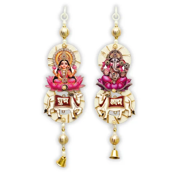 Resin_Metal_Festive_Laxmi_Ganesh_Multicolor_Door_Hanging_Set_Of_2
