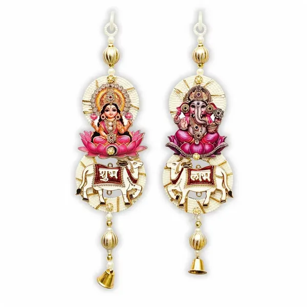 Resin_Metal_Festive_Laxmi_Ganesh_Multicolor_Door_Hanging_Set_Of_2