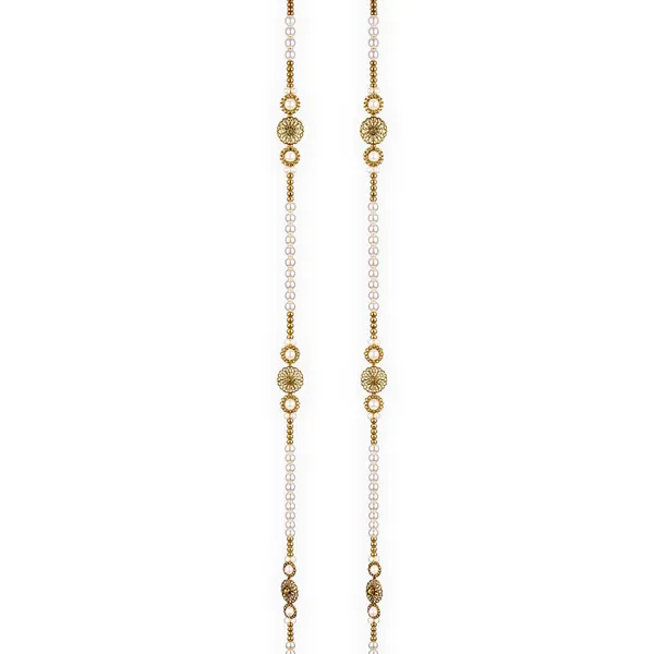 Pearl_Metal_Festive_Gold_&_White_Beaded_Door_Hanging_Set_Of_2