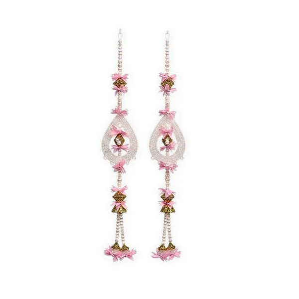 Pearl_Fabric_Festive_Floral_Pink_&_White_Door_Hanging_Latkan_Set_Of_2
