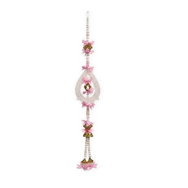Pearl_Fabric_Festive_Floral_Pink_&_White_Door_Hanging_Latkan_Set_Of_2