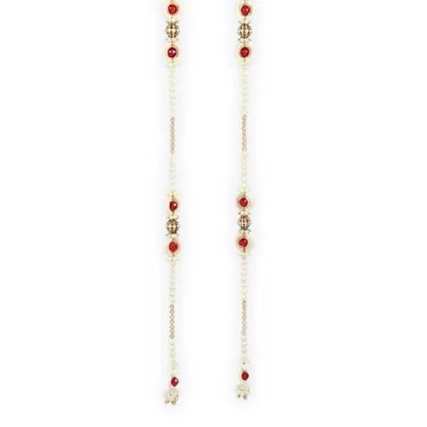 Pearl_Beads_Festive_Red_&_White_Door_Hanging_Latkan_Set_Of_2