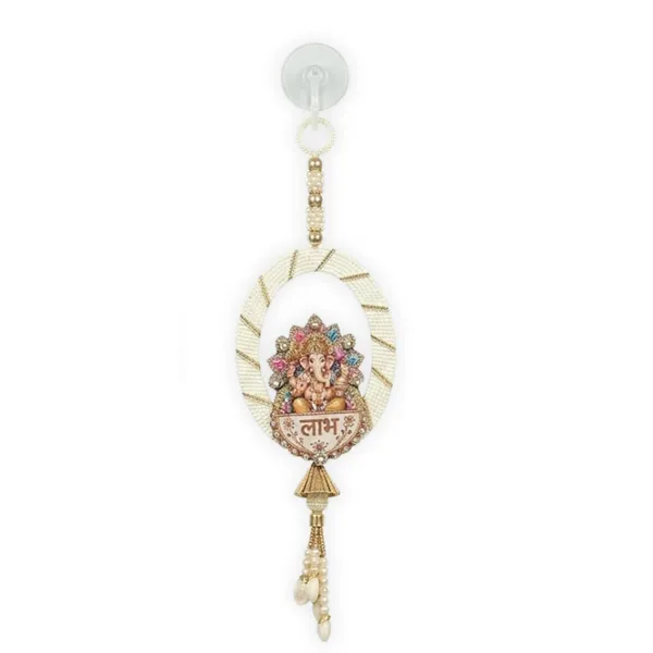 Resin_Pearl_Festive_Ganesh_Lakshmi_White_&_Gold_Door_Hanging_Set_Of_2
