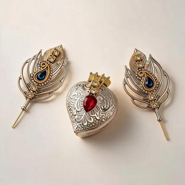 Silver_Gold_Metal_Stone_Tilak_Pooja_Gift_Set