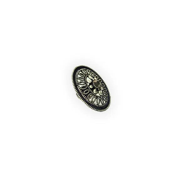 Silver_Black_Alloy_Adjustable_Ring_For_Women