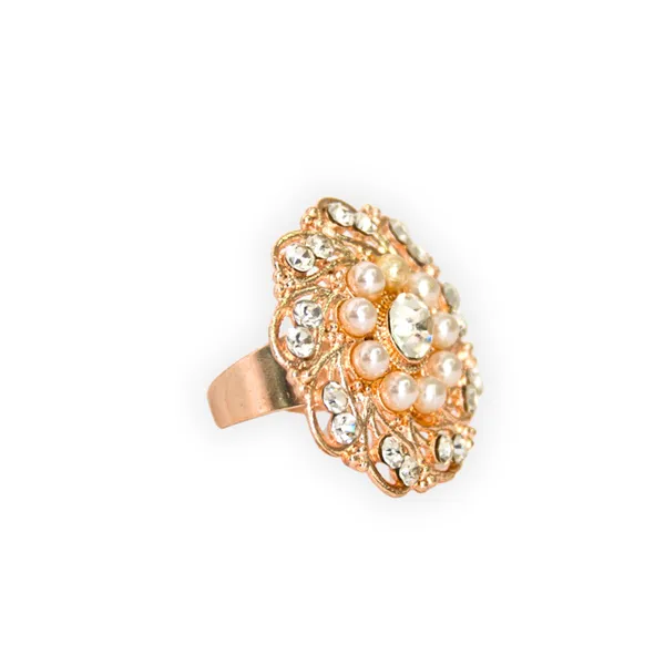 Rose_Gold_White_Alloy_Pearl_Adjustable_Cluster_Ring_For_Women
