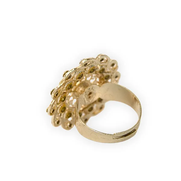 Gold_Multicolor_Alloy_Crystal_Adjustable_Rainbow_Ring_For_Women