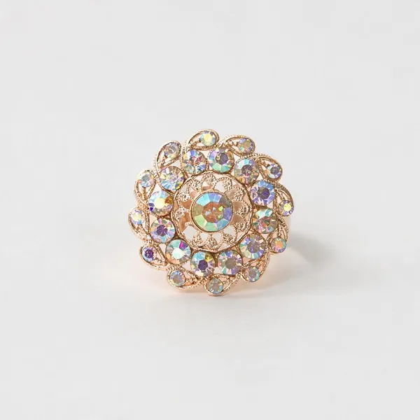 Gold_Multicolor_Alloy_Crystal_Adjustable_Rainbow_Ring_For_Women