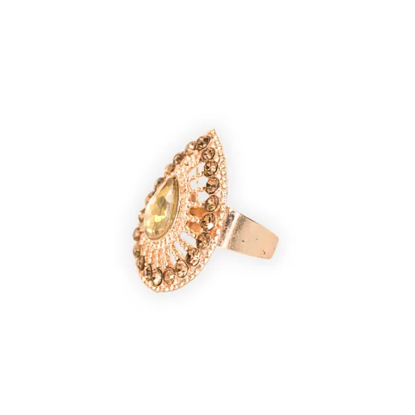 Rose_Gold_Alloy_Crystal_Adjustable_Tear_Drop_Ring_For_Women