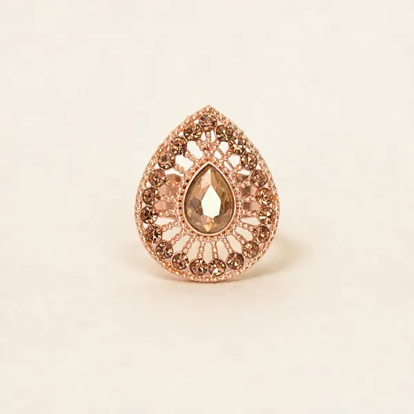 Rose_Gold_Alloy_Crystal_Adjustable_Tear_Drop_Ring_For_Women