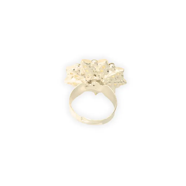 White_Silver_Alloy_Crystal_Adjustable_Flower_Ring_For_Women
