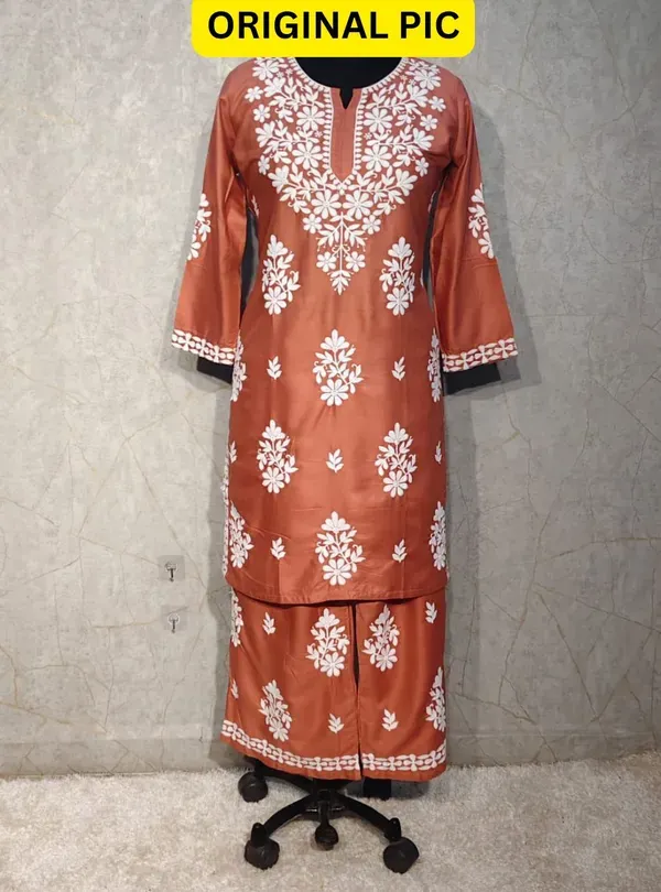 Misty_Rose_Rayon_Cotton_Chikankari_Kurta_With_Palazzo_For_Women