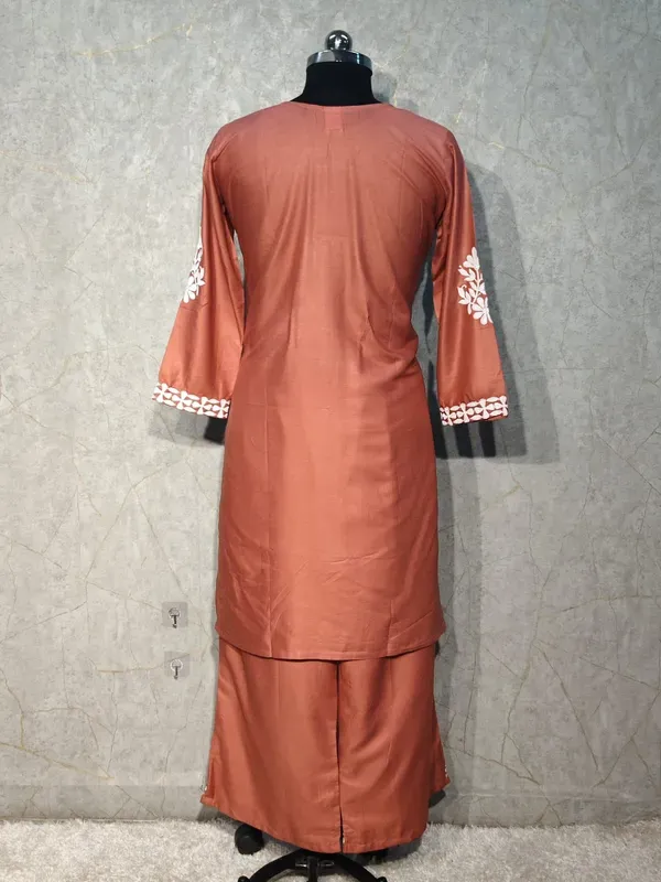 Misty_Rose_Rayon_Cotton_Chikankari_Kurta_With_Palazzo_For_Women