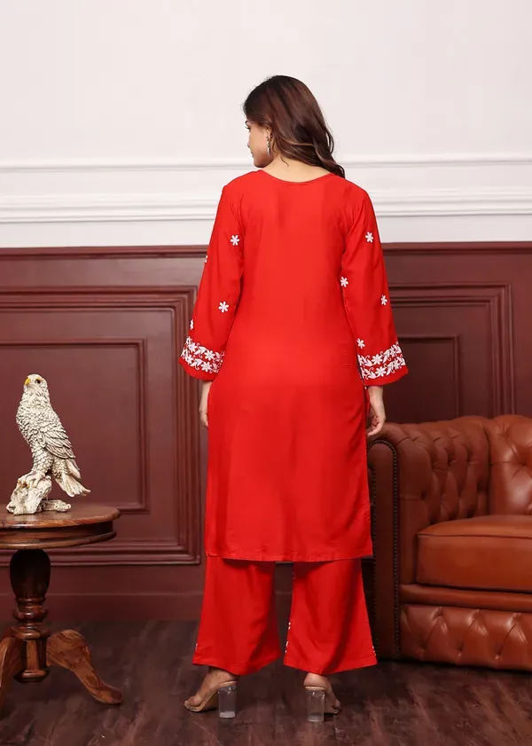Red_Premium_Rayon_Kurti_Plazo_Set