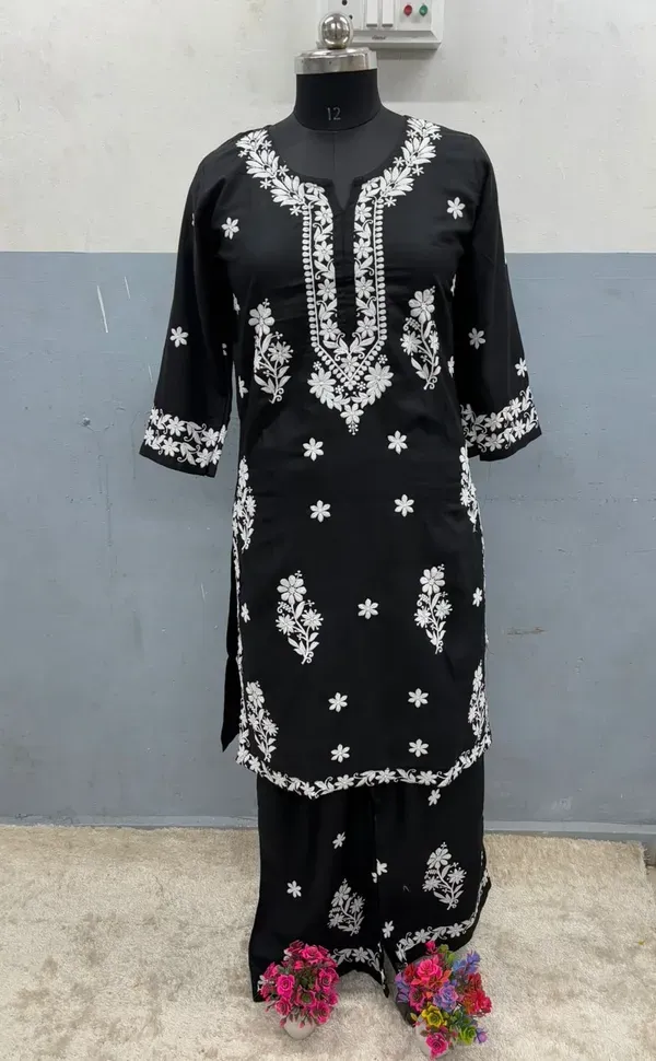 Black_Chikankari_Kurta_Set_For_Women