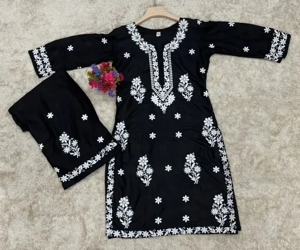 Black_Chikankari_Kurta_Set_For_Women