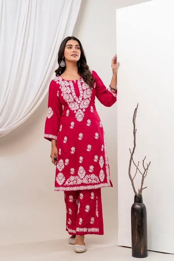 Dark_Pink_Trendy_Kurti_Set_For_Women
