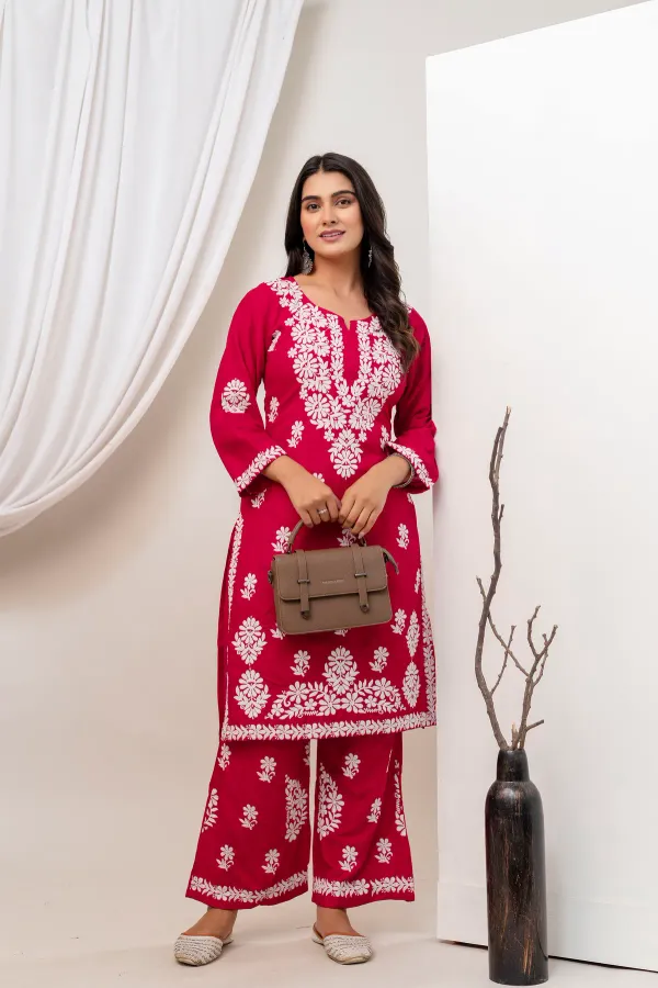 Dark_Pink_Trendy_Kurti_Set_For_Women