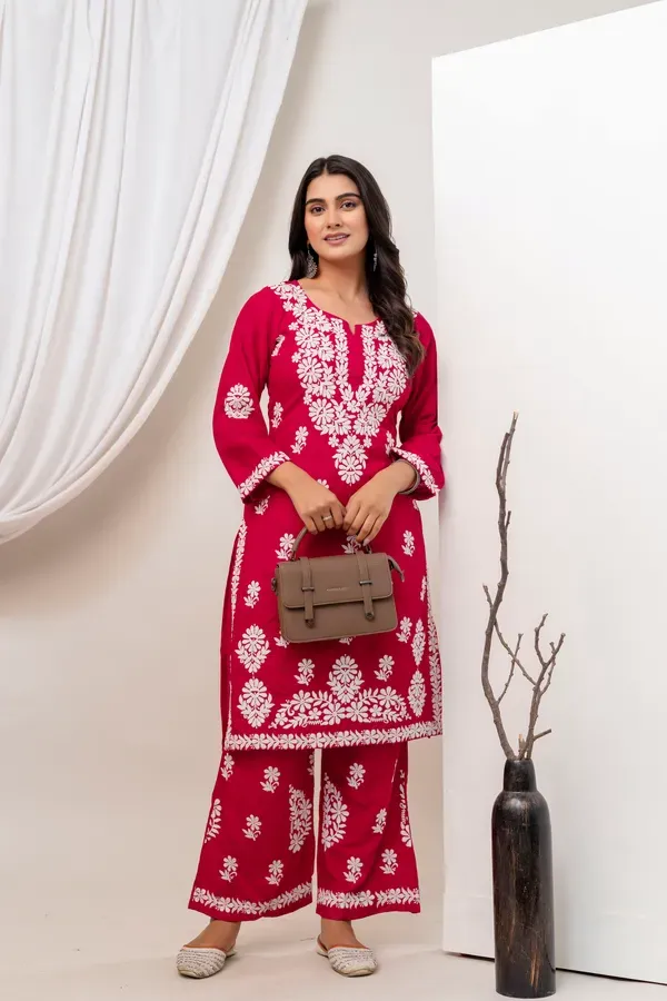 Dark_Pink_Trendy_Kurti_Set_For_Women