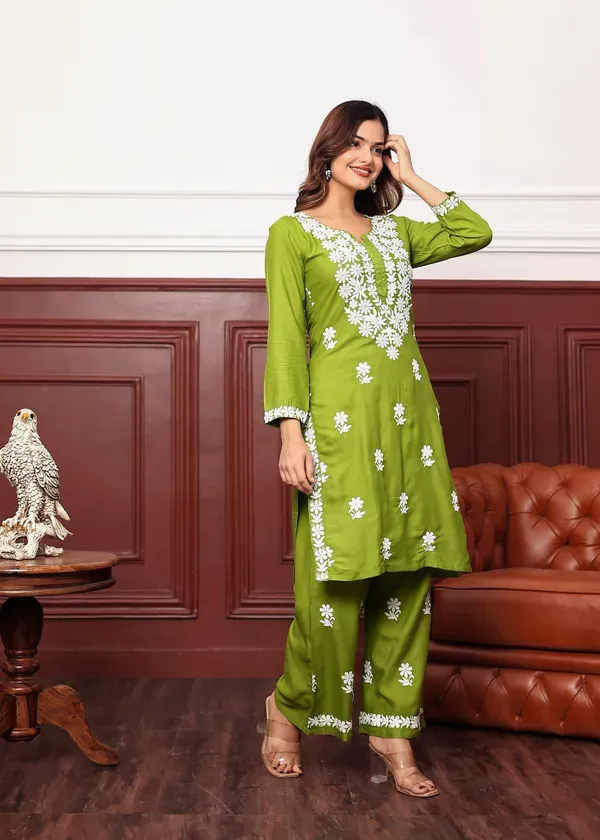 Mehndi_New_Colours_In_Our_Best_Seller_Chikankari_Plazzo_Set