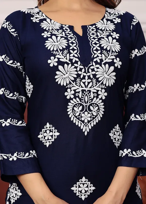 Blue_Women_S_Rayon_Chikankari_Work_Straight_Kurta_Palazzo_Set_For_Women