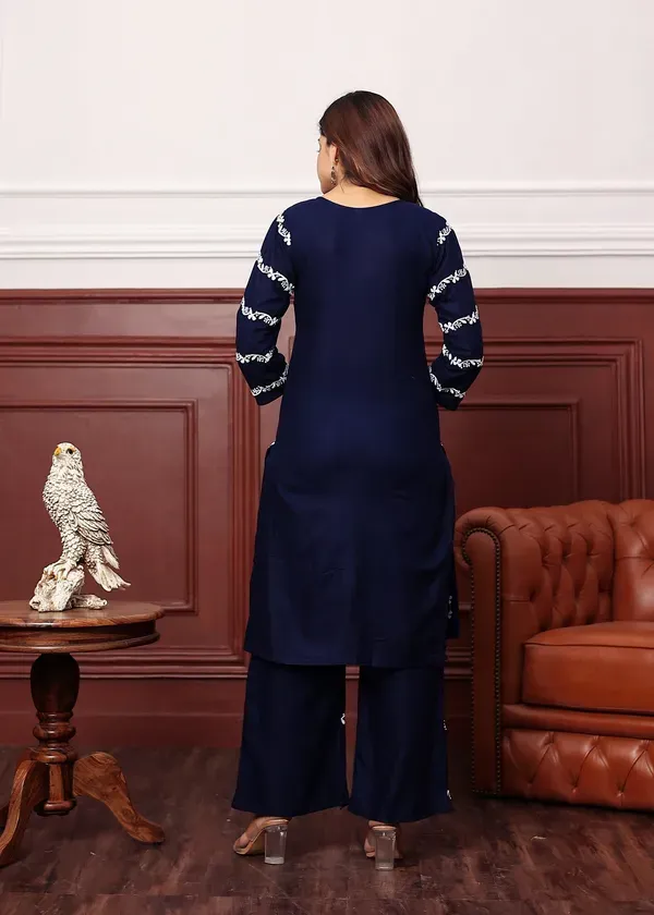 Blue_Women_S_Rayon_Chikankari_Work_Straight_Kurta_Palazzo_Set_For_Women