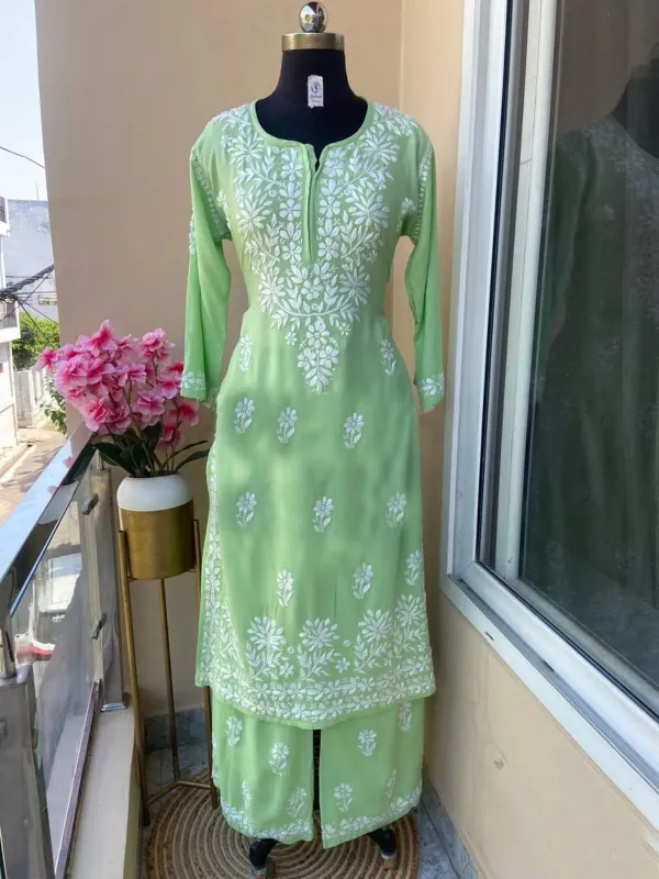 Pista_Chikankari_Kurtis_For_Women