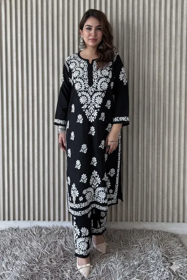 Black_Chikankari_Premium_Beautiful_Designer_Heavy_Work_Modal_Kurti_And_Plaz