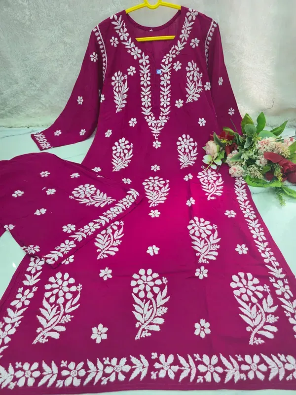 D_Pink_Buy_Festival_Wear_Chikankari_Work_Kurta_Set