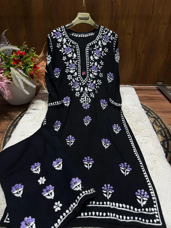 Black_Light_Purple_Chikankari_Beautiful_Affordable_Dual_Thread_Color_Rayon