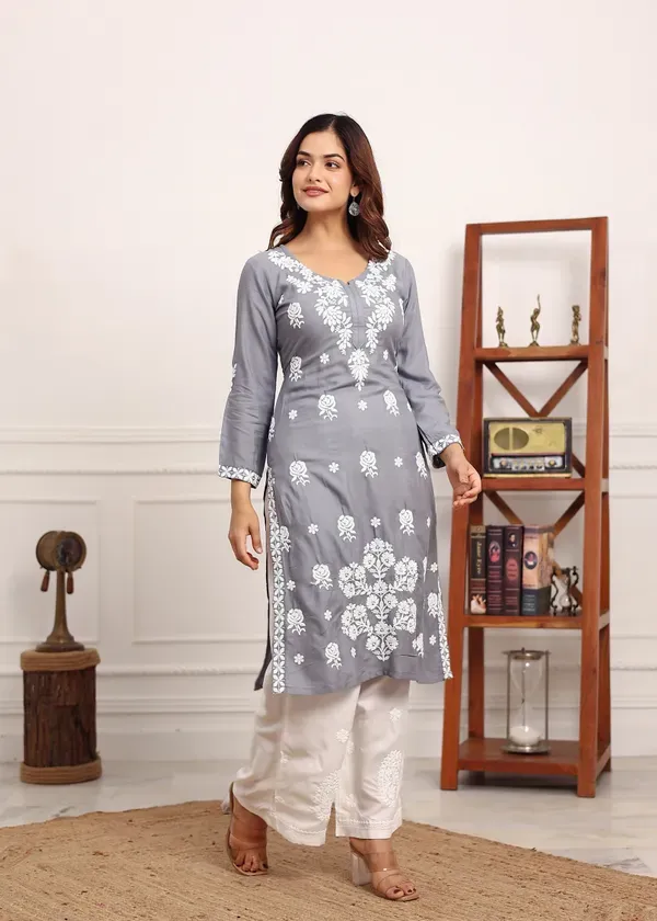 Grey_Ladies_Kurti_Set_Buy_Ladies_Kurti_Set_Online_In_India
